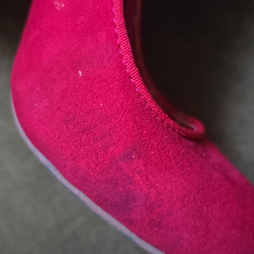 Qupid Red Suede Mary Jane Heels - Picture 6 of 7